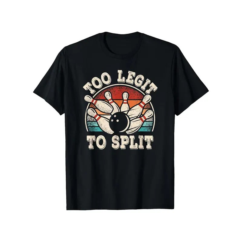 Men's Vintage Bowling Graphic Tee - 100% Cotton, Crew Neck, Short Sleeve - Casual Summer T-Shirt for Bowlers made in usa...