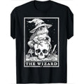 Men's Wizard Frog Tarot Card Graphic Tee - 100% Cotton, Casual Round Neck T-Shirt for All Seasons made in usa Hoodie,...