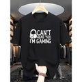 Men's casual game graphic T-shirt "I can't hear you, I'm playing games" - 100% polyester knitted fabric T-shirt, fitted...