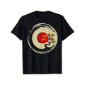 Men's short sleeve, cotton T-shirt, high quality breathable material, Ukiyo-e style, free movement, soft and skin...