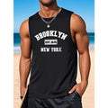 Men's vest casual summer sleeveless T-shirt pure cotton comfortable breathable vest summer fitness exercise round neck...