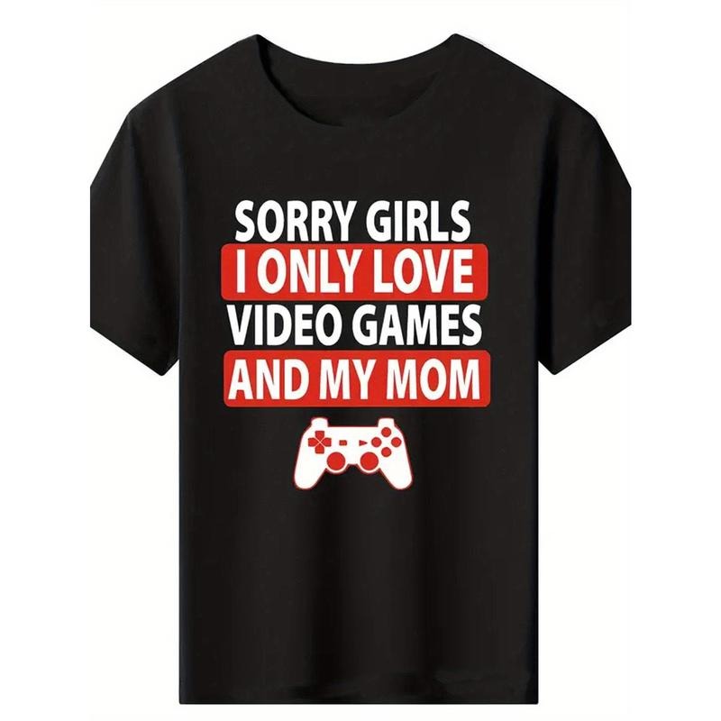 Men's video game graphic print casual crewneck short sleeve t-shirt Made in USAstyle{n002}3 Hoodie, Sweatshirt
