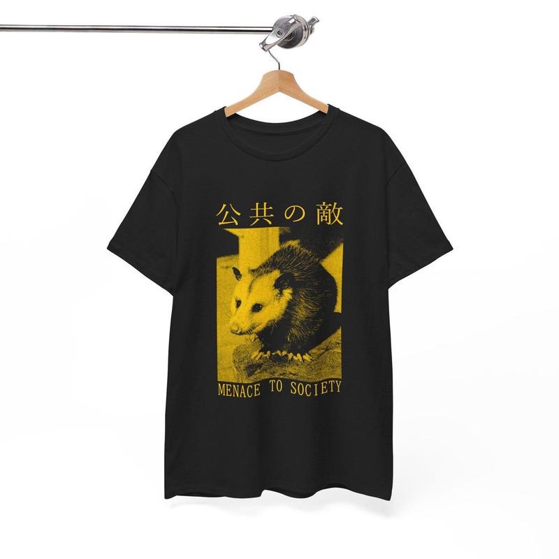 Menace to Society Japanese Opossum T-Shirt Hoodie, Sweatshirt | GrindPrints.com