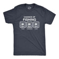 Mens 100% Chance Of Fishing T Shirt Funny Outdoor Fishing Novelty Camp Tee Mens Funny T Shirts Cool Tees Soft Stylish...