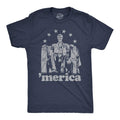 Mens Abe Lincoln 'Merica T Shirt Funny 4th of July USA Patriotic Graphic Novelty Tee Mens Funny T Shirts Cool Tees Soft...