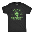 Mens Area 51 University T Shirt Funny Alien Conspiracy School Joke Tee for Guys Mens Funny T Shirts Cool Tees Soft...