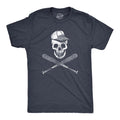 Mens Baseball Skull T Shirt Sports Fan Baseball Pirate Skull and Crossbones Graphic Novelty Tee Mens Funny T Shirts Cool...