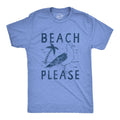 Mens Beach Please T Shirt Funny Sarcastic Tropical Seagull Graphic Novelty Tee For Guys Mens Funny T Shirts Cool Tees...