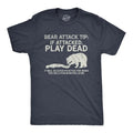 Mens Bear Attack Tip T Shirt Funny Camping Hiking Outdoor Adventure Sarcastic Tee Mens Funny T Shirts Cool Tees Soft...