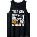 Mens Beer And Concrete Finisher Funny Concrete Finishers Tank Top T-Shirts, Hoodie, Sweatshirt | GrindPrints.com