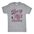 Beery Funny Xmas Beer Brew Funny Cool Soft Casual Menswear Funny Beer Short Sleeve Novelty Guys Light Grey T-Shirts, Hoodie, Sweatshirt