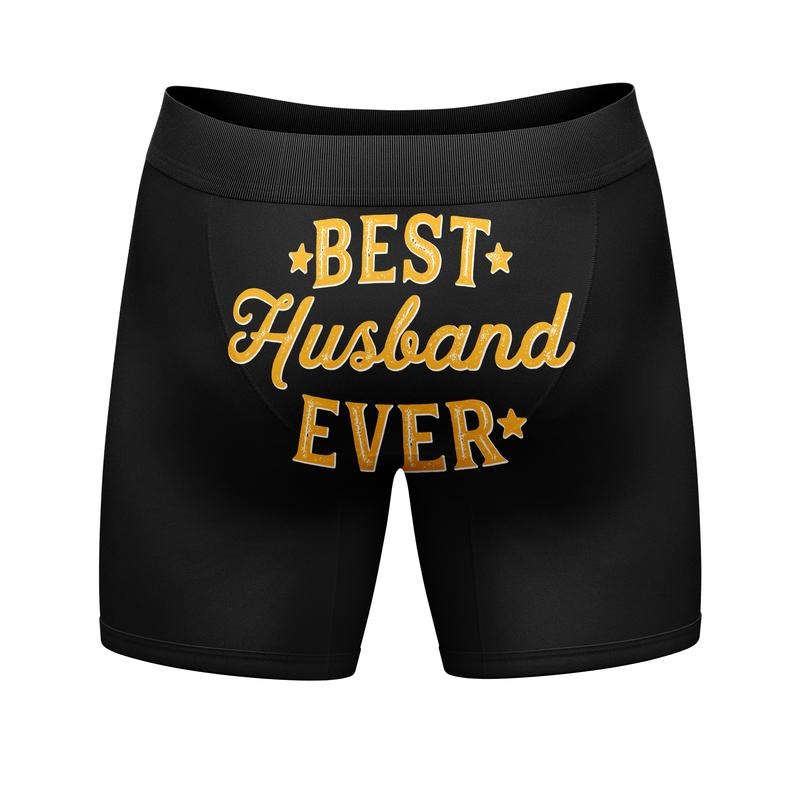 Mens Best Husband Ever Boxers Funny Fathers Day Gift Graphic Novelty Underwear for Guys Funny Graphic Boxers Dad Joke ...