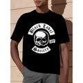 Mens Black Cotton Graphic T-Shirt - Soft, Breathable, Crew Neck, Short Sleeve, Regular Fit, All-Season Band Tee with...