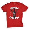 Mens Brew Dolph T Shirt Funny Christmas Drinking Tee Mens Funny T Shirts Cool Tees Soft Stylish Casual Menswear Christmas...