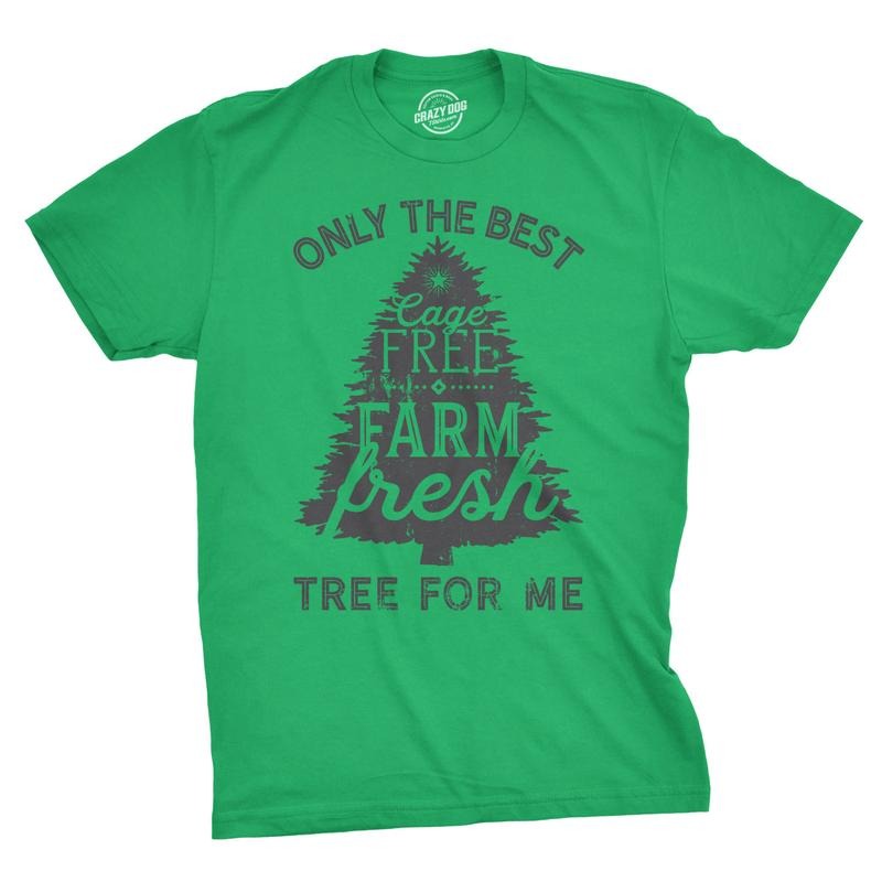 Cage Fre Farm Fresh Tree Funny Outdoors Guys Funny Cool Soft Casual Menswear Funny Camping Short Sleeve Novelty Green T-Shirts, Hoodie, Sweatshirt