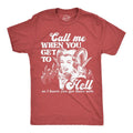Call Me When You Get Hell So I Know You Got There Safe Funny Demonic Firey Joke Guys Funny Cool Soft Casual Menswear Funny Offensive Short Sleeve Red Call T-Shirts, Hoodie, Sweatshirt