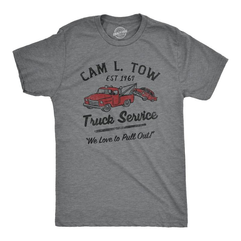 Mens Cam L Tow Truck Service T Shirt Funny Camel Tow Adult Joke Tee For Guys Hoodie, Sweatshirt | GrindPrints.com