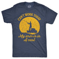 Mens Can't Work Today My Arm Is In A Cast T-Shirt Funny Fishing Tee Mens Funny T Shirts Cool Tees Soft Stylish Casual...