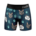 Mens Cat Dad Boxers Funny Cute Kitten Lovers Paw Graphic Novelty Underwear for Guys Funny Graphic Boxers Animal  Funny...