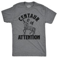 Mens Centaur Of Attention T Shirt Funny Half Man Horse Word Play Joke Tee For Guys Mens Funny T Shirts Cool Tees Soft...