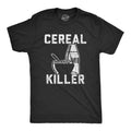 Mens Cereal Killer T Shirt Funny Breakfast Serial Sarcastic Wordplay Graphic Tee Mens Funny T Shirts Cool Tees Soft...