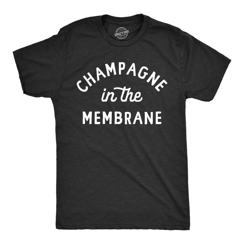Champagne Membrane Funny New Years Eve Party Joke Guys Funny Cool Soft Casual Menswear New Years Funny Drinking Short Sleeve Black T-Shirts, Hoodie, Sweatshirt