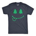 Mens Christmas Tree Eyes Smile T Shirt Funny Xmas Lovers Smiling Face Tee For Guys Mens Funny T Shirts Cool Tees Soft...
