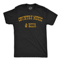 Mens Country Music And Beer Funny T Shirt Sarcastic Graphic Tee For Men Mens Funny T Shirts Cool Tees Soft Stylish Casual...