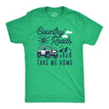 Mens Country Roads Take Me Home T Shirt Funny Nature Lovers Offroad Exploring Adventure Tee For Guys Mens Funny T Shirts...