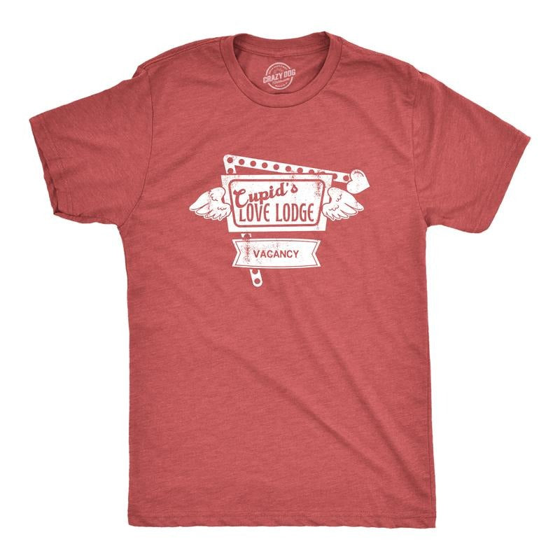 Cupids Love Lodge Funny Shirt Funny Cool Soft Casual Menswear Love Novelty Guys Red T-Shirts, Hoodie, Sweatshirt