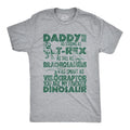 Mens Daddy Strong As T-Rex Tall As Brachiosaurus Smart As Velociraptor Favorite Dinosaur T Shirt Mens Funny T Shirts Cool...