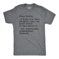 Mens Dear Santa You Overweight Judgemental Bastard T Shirt Funny Christmas Tee Mens Funny T Shirts Cool Tees Soft Stylish...