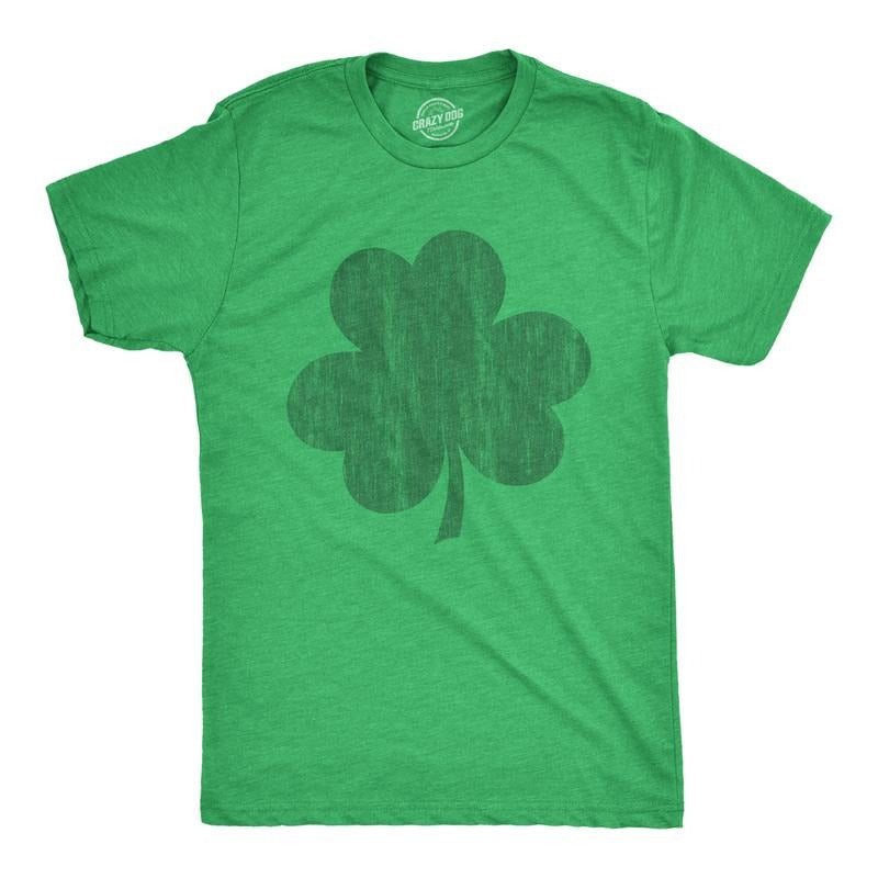 Distressed Clover Cool St Patricks Day Vintage Shamrock Awesome Funny Cool Soft Casual Menswear Saint Patrick'S Day Funny Vintage Green T-Shirts, Hoodie, Sweatshirt