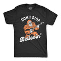 Mens Dont Stop Believin T Shirt Funny Bigfoot Sasquatch Rock Song Parody Tee For Guys Mens Funny T Shirts Cool Tees Soft...