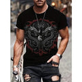 Mens Dragon Print Graphic T-Shirt - Bold Stylish Design, Ultra-Comfortable Crew Neck Tee