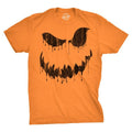 Mens Drippy Dan Pumpkin T Shirt Funny Halloween Jack O Lantern Creepy Smile Tee For Guys Mens Funny T Shirts Cool Tees...