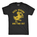 Mens Duck Around and Find Out T Shirt Funny Knife Duck Sarcastic Hilarious Graphic Tee Mens Funny T Shirts Cool Tees Soft...