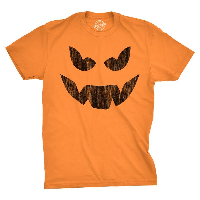 Evil Eddie Pumpkin Funny Halloween Jack O Lantern Dark Smile Guys Funny Cool Soft Casual Menswear Halloween Novelty Guys Orange XXL T-Shirts, Hoodie, Sweatshirt