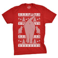 Mens Festive Cat Butt Ugly Christmas Sweater T Shirt Funny Holiday Novelty Top Mens Funny T Shirts Cool Tees Soft Stylish...