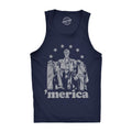 Mens Fitness Tank Abe Lincoln 'Merica Tanktop Funny 4th of July USA Patriotic Graphic Novelty Shirt Funny Workout Shirt...