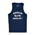 Mens Fitness Tank American Not Americant Tanktop Funny USA Pride 4th of July Shirt Funny Workout Shirt for Men with Plus...