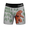 Mens Free Hugs Boxer Briefs Funny Bear Graphic Novelty Gag Underwear For Guys Funny Graphic Boxers Dad Joke  Funny Animal...