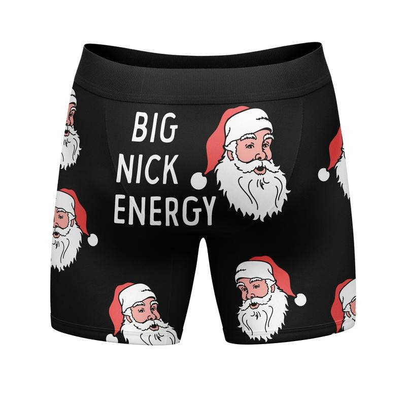 Mens Funny Boxers Big Nick Energy Sarcastic Christmas Underwear for Men Funny Graphic Boxers Christmas  Funny Sarcastic ...