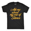 Mens Funny T Shirts Ask Me About My Vow Of Silence Sarcastic Tee For Men Mens Funny T Shirts Cool Tees Soft Stylish...