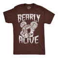 Mens Funny T Shirts Bearly Alive Sarcastic Creepy Bear Graphic Novelty Tee For Men Mens Funny T Shirts Cool Tees Soft...