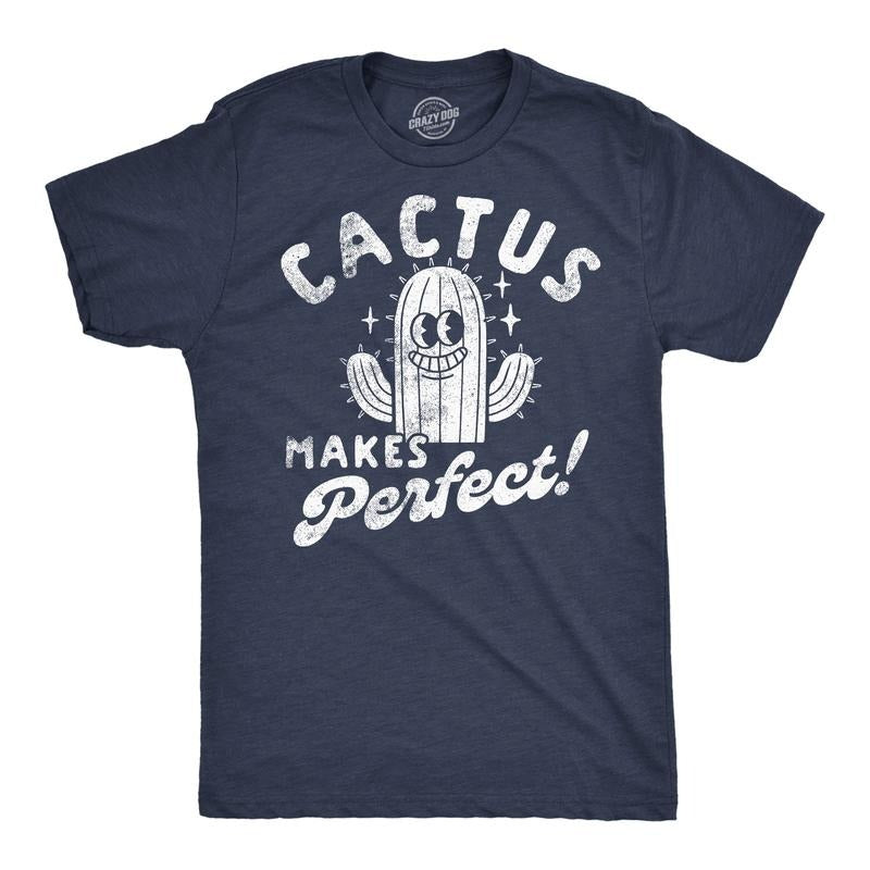 Mens Funny T Shirts Cactus Makes Perfect Sarcastic Novelty Graphic Tee For Men Mens Funny T Shirts Cool Tees Soft Stylish...