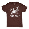 Mens Funny T Shirts Can I Pet That Dog Sarcastic Bear Graphic Novelty Tee For Men Mens Funny T Shirts Cool Tees Soft...