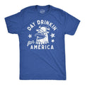 Mens Funny T Shirts Day Drinkin for America Sarcastic Fourth Of July Tee for Men Mens Funny T Shirts Cool Tees Soft...