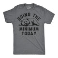 Mens Funny T Shirts Doing The Minimum Today Sarcastic Bear Graphic Novelty Tee for Men Mens Funny T Shirts Cool Tees Soft...