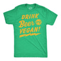 Mens Funny T Shirts Drink Beer Its Vegan Sarcastic St Patricks Day Novelty Tee for Men Mens Funny T Shirts Cool Tees Soft...